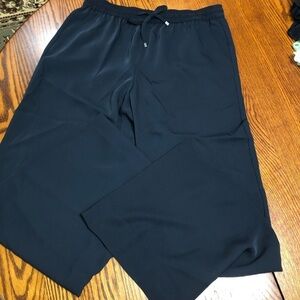 J. JILL SIZE MEDIUM EASY ACARE WEAREVER COLLECTION SIZE 8 NAVY BLUE WIDE LEG EUC